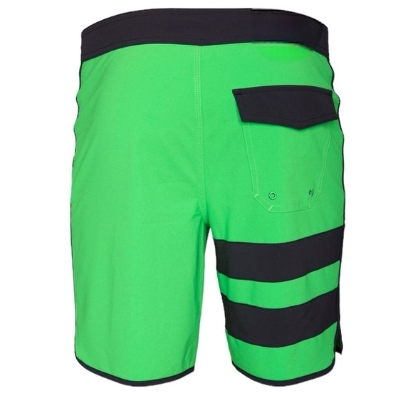 HURLEY Block Party Solid Board Short Mens Size W38 Neon Green Blue Color Block - Picture 3 of 14